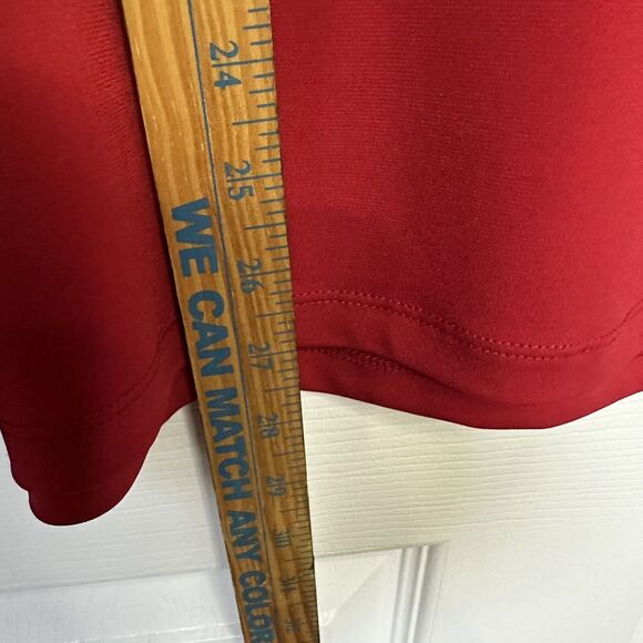 Chicos Size 3 Pullover Red Round Neck Knit 3/4 Sleeve Travel Friendly Large - Picture 6 of 7
